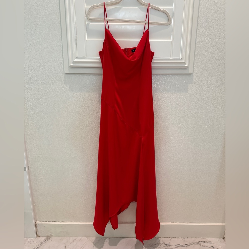 NBD Asymmetrical Red Dress